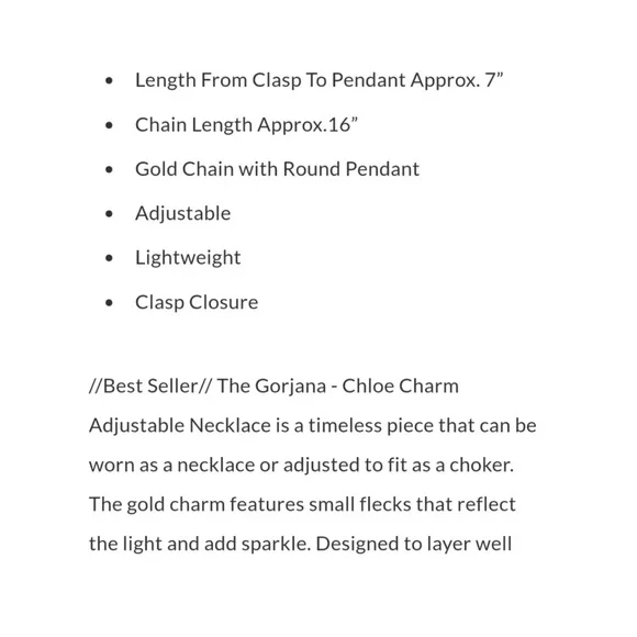 Gorjana NWT Chloe Adjustable Necklace - Rose Gold - Picture 4 of 8